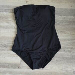 Black Strapless Swimsuit